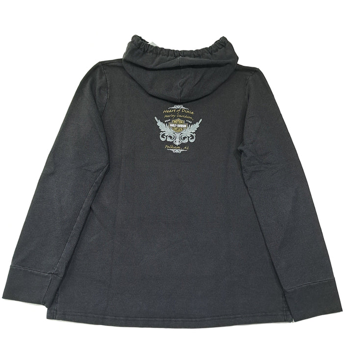 [SOLD OUT] CL641 XL 할리데이비슨 미국판 코튼혼방 차콜 블랙 후드
