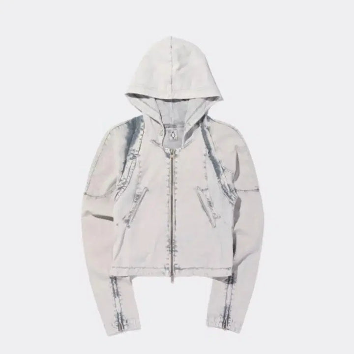 [BUNJANG] MSCHF Bleached Cut-Off Hoodie Jacket (Gray, Size M) / (새학기세일) MSCHF 블리치드 컷오프 후디자켓 그레이 (사이즈m)