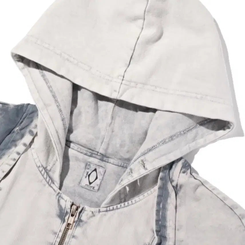 [BUNJANG] MSCHF Bleached Cut-Off Hoodie Jacket (Gray, Size M) / (새학기세일) MSCHF 블리치드 컷오프 후디자켓 그레이 (사이즈m)