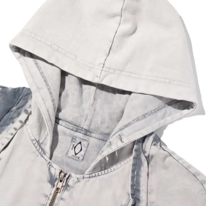 [BUNJANG] MSCHF Bleached Cut-Off Hoodie Jacket (Gray, Size M) / (새학기세일) MSCHF 블리치드 컷오프 후디자켓 그레이 (사이즈m)