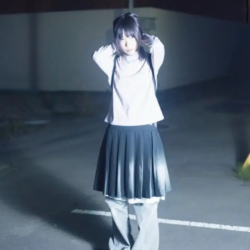 [BUNJANG] Koiseyo Low-Rise Gray Stripe Pants / (새학기) 코이세이오 스트라이프 로우라이즈 그레이
