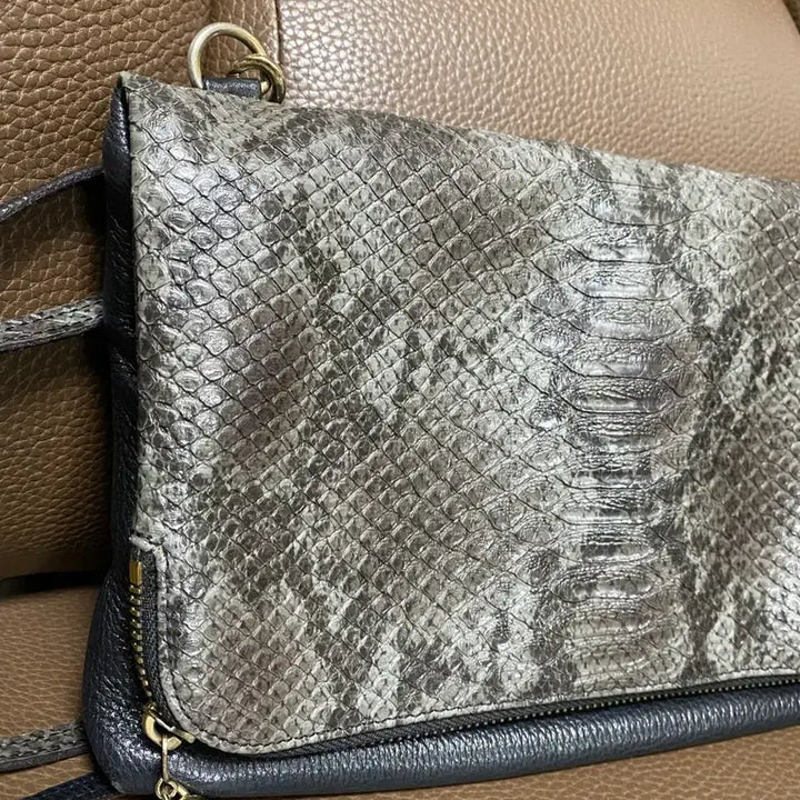 [BUNJANG] Nicole Miller Snake Pattern Bag / 니콜 밀러 뱀피 무늬 가방 숄더백 클러치