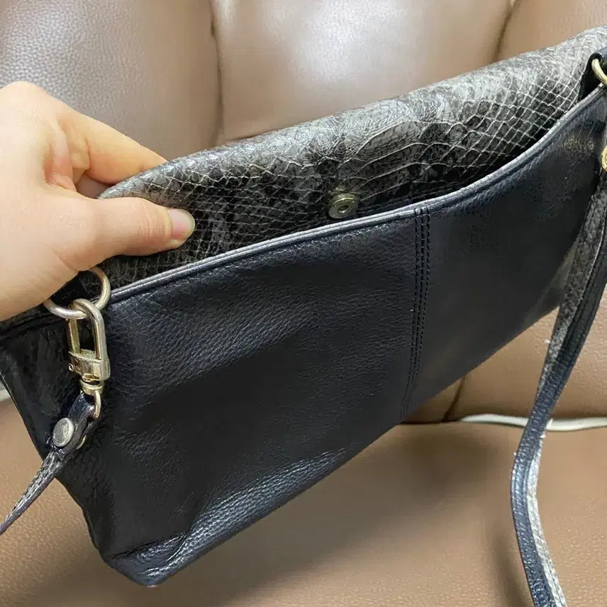 [BUNJANG] Nicole Miller Snake Pattern Bag / 니콜 밀러 뱀피 무늬 가방 숄더백 클러치