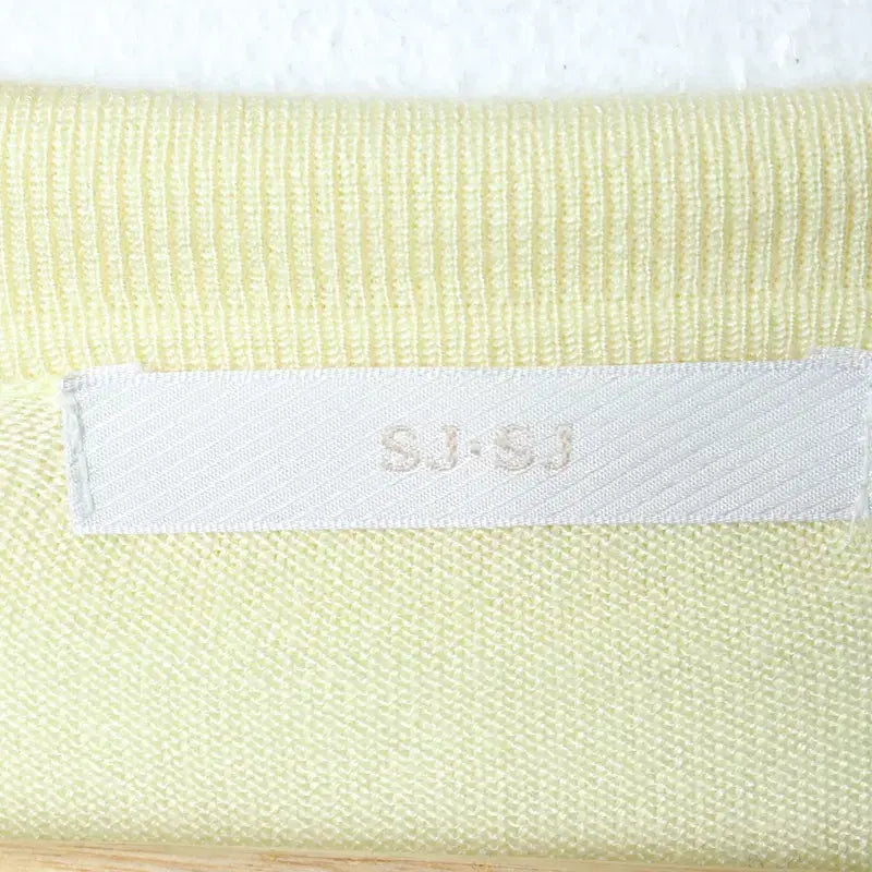[BUNJANG] W(F) HANSUM Knit Cardigan / W(F) 니트 가디건 한섬 7부 카라 노랑-1762B