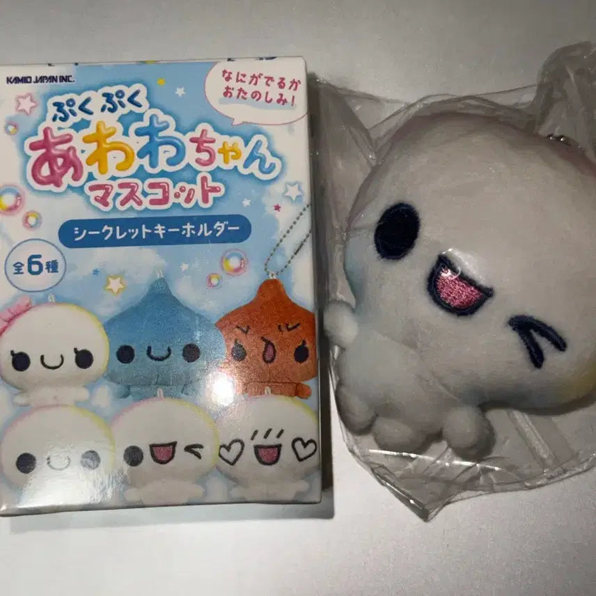 [BUNJANG] Fukufuku Awawachang Wink Mascot Keyring Plush / 푸쿠푸쿠 아와와짱 윙크 마스코트 키링 인형