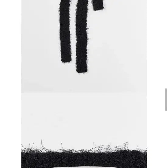 [BUNJANG] Nothing Everthing Hairy Scarf - Black / 낫띵에브리띵 HAIRY SCARF IN BLACK 헤어리 스카프