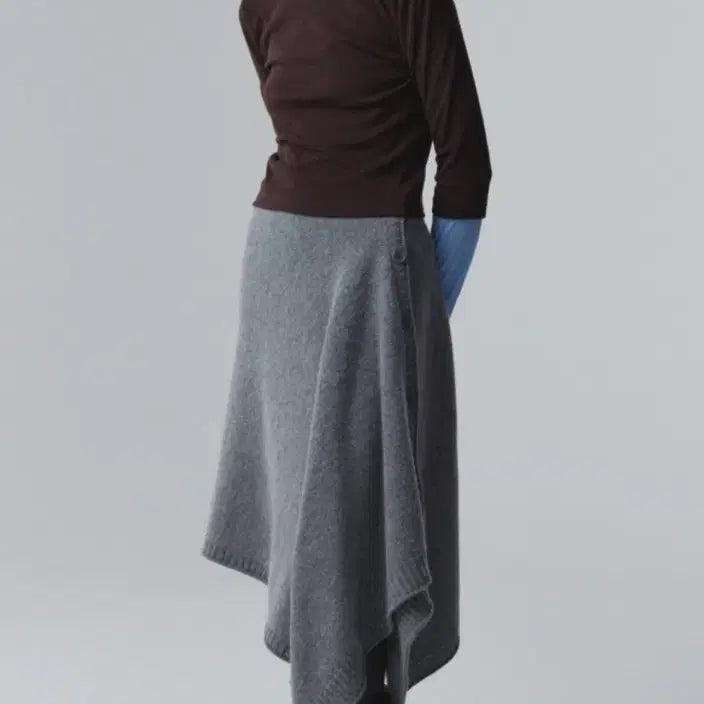 [BUNJANG] Acok Modular Lab Skirt - Gray / 아코크 모듈러 랩스커트 그레이