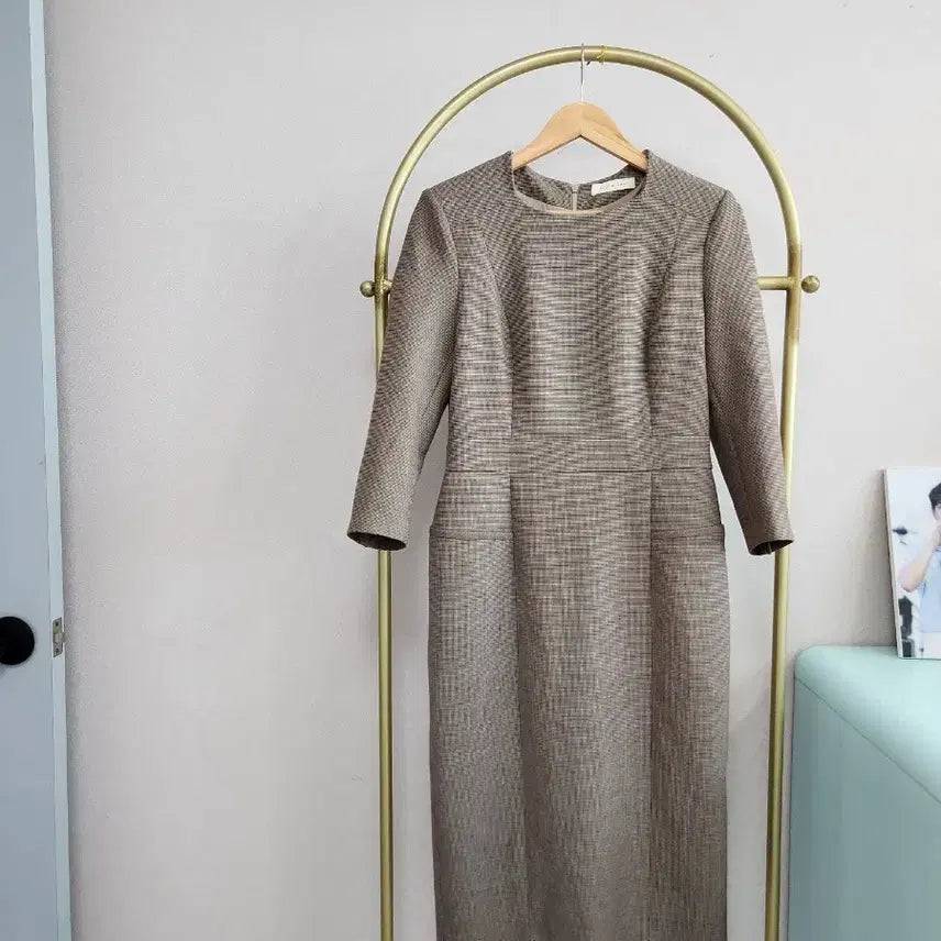 [BUNJANG] Misha Check Pattern Long Dress / 미샤 체크 패턴 롱 원피스