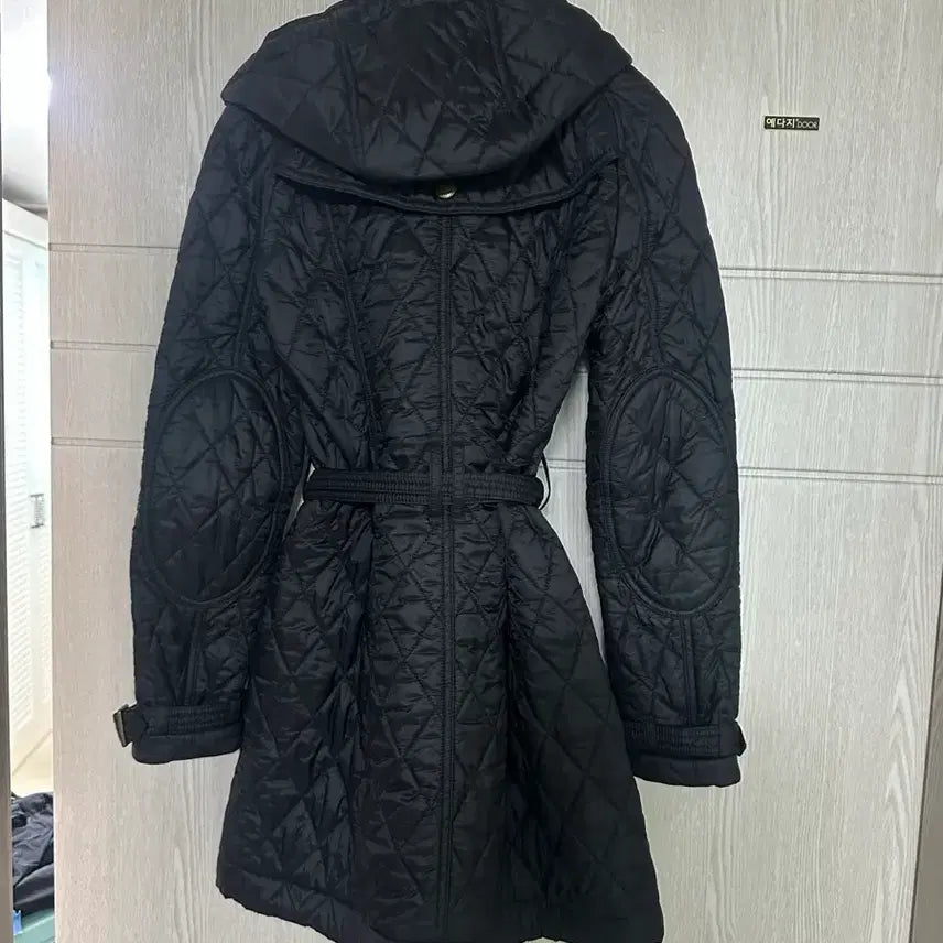 [BUNJANG] Burberry Black Quilted Belted Coat / 버버리 블랙 퀼팅 벨티드 코트