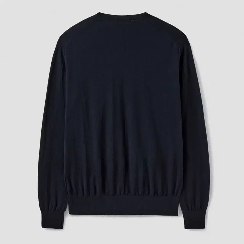 [BUNJANG] Branded Essential Superfine V-Neck (Dark Navy) / 브랜디드 에센셜 슈퍼파인 브이넥 (다크 네이비)