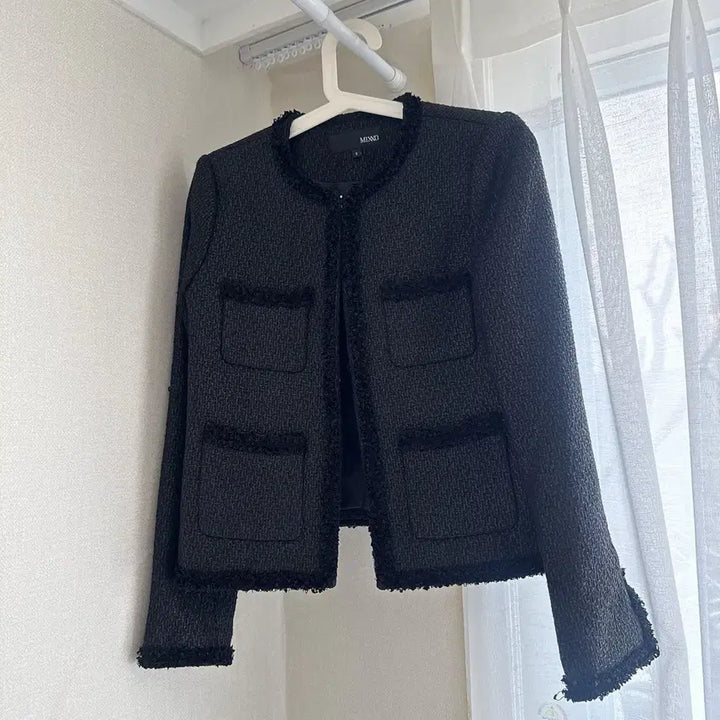 [BUNJANG] MIXXO Black Tweed Jacket / [MIXXO] 미쏘 블랙 트위드 자켓 상태최상 하객룩 미팅룩 믹쏘