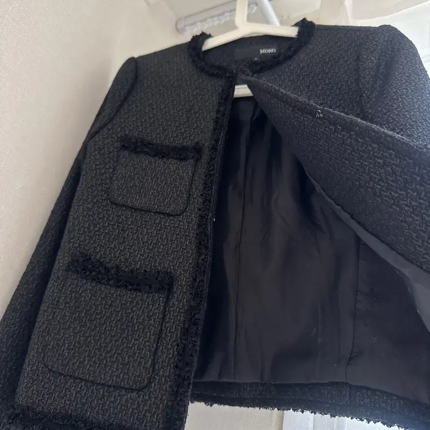 [BUNJANG] MIXXO Black Tweed Jacket / [MIXXO] 미쏘 블랙 트위드 자켓 상태최상 하객룩 미팅룩 믹쏘
