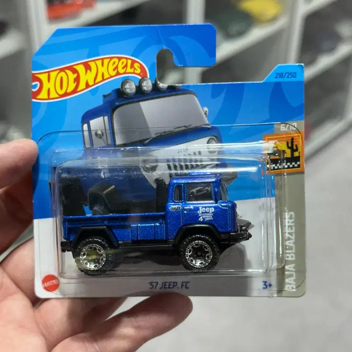 [BUNJANG] Hot Wheels 1957 Jeep FC Blue Short Card / 1:64 핫휠 지프 FC 1957 블루 숏카드