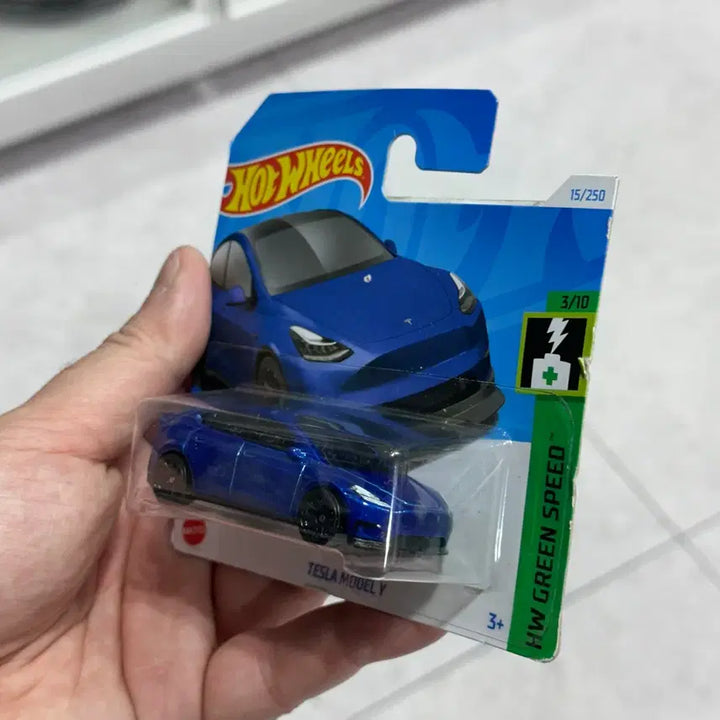 [BUNJANG] Hot Wheels 1:64 Tesla Model Y Blue Short Card / 1:64 핫휠 테슬라 모델Y 블루 숏카드