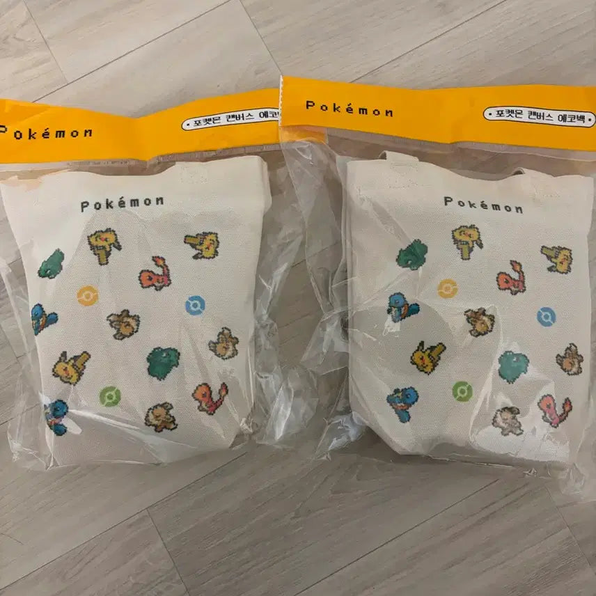 [BUNJANG] Pokemon Canvas Mini Eco Bag Bundle Set / 포켓몬 캔버스 미니 에코백 새상품 두박스 일괄