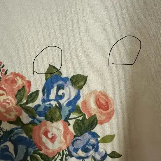 [BUNJANG] Rose Print Sweatshirt / 새상품 장미프린팅 맨투맨