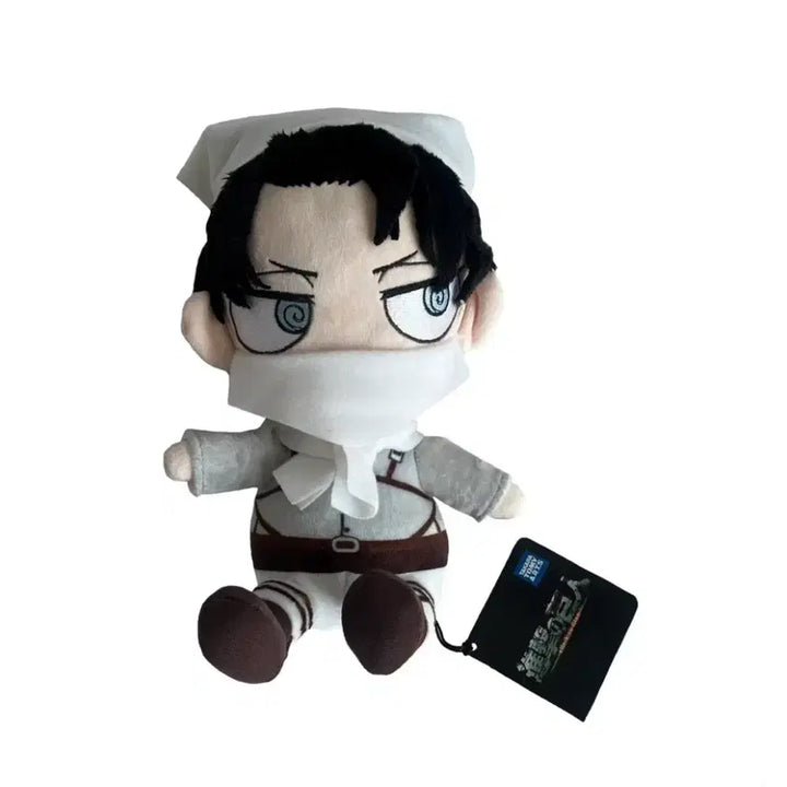[BUNJANG] Attack on Titan Levi Cleaning Plush Doll / 진격의 거인 리바이 청소 인형