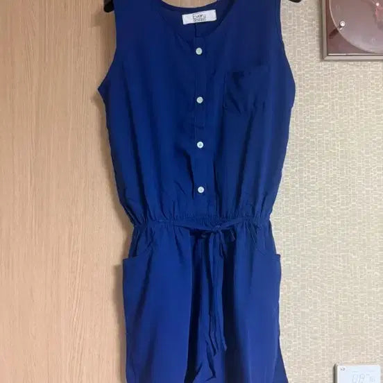[BUNJANG] Chiffon Jumpsuit Cobalt Blue / 새상품 쉬폰 점프수트 55-66추천