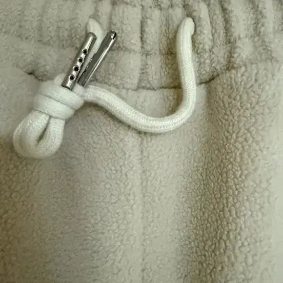 [BUNJANG] Fleece Jogger Pants (Ivory) / 새상품 후리스 조거바지