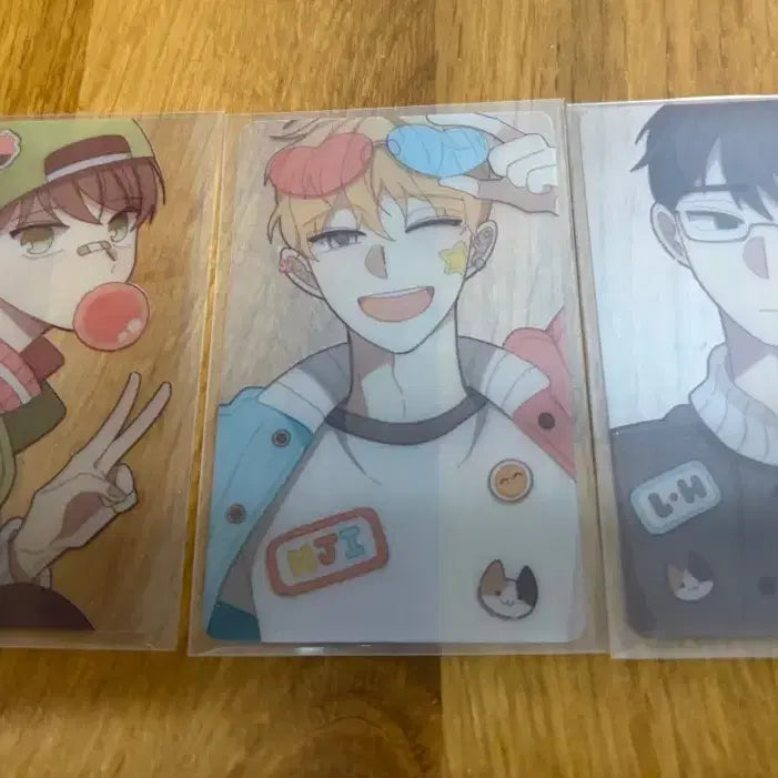 [BUNJANG] Naver Webtoon Sweet Solty Transparent Photocard Set / 네이버웹툰 네웹 스윗솔티 투명 포토카드 포카 3종