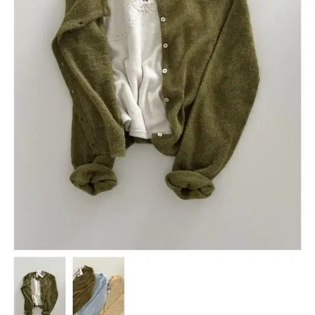 [BUNJANG] Understand Alpaca Cardigan Sky Blue / 언더스탠 알파카 가디건 스카이블루