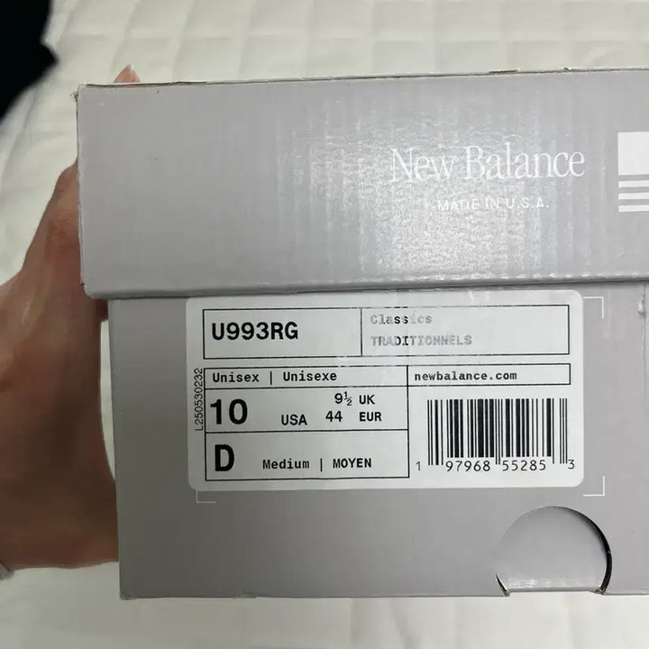 [BUNJANG] New Balance 993 White Sneakers / 뉴발란스 993 화이트&amp;그레이 280 [10]