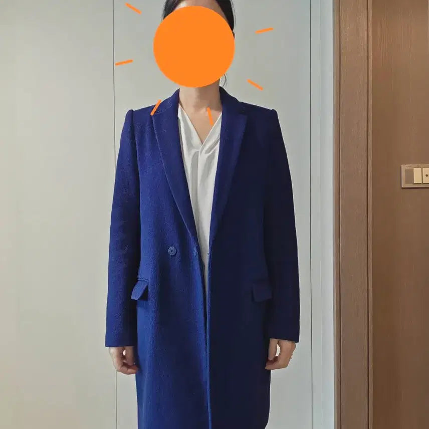 [BUNJANG] Mixxo Blue Coat / 미쏘 mixxo 쿨톤 찰떡 블루 코트 정장 얼굴이 환해져요