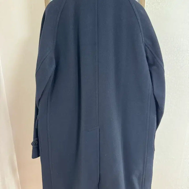 [BUNJANG] Another Office Voyager Balmacaan Coat Dark Navy 2 / 어나더오피스 보이저 발마칸 코트 다크 네이비 2