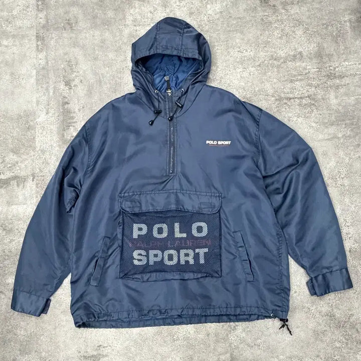 [BUNJANG] 90s Polo Sport Spellout Anorak Windbreaker XL / 90s 폴로스포츠 스펠아웃 아노락 바람막이