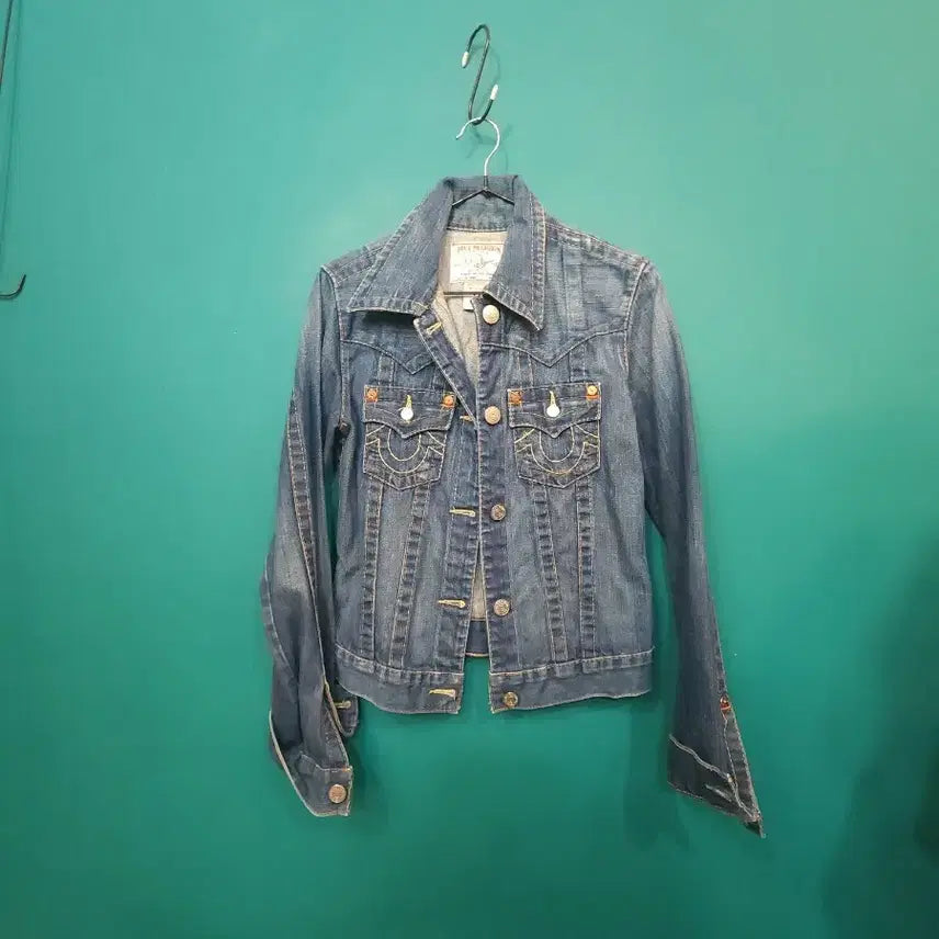 [BUNJANG] True Religion Y2K Slim Fit Denim Jacket / 트루릴리젼 여성 y2k슬림핏 데님 청 자켓