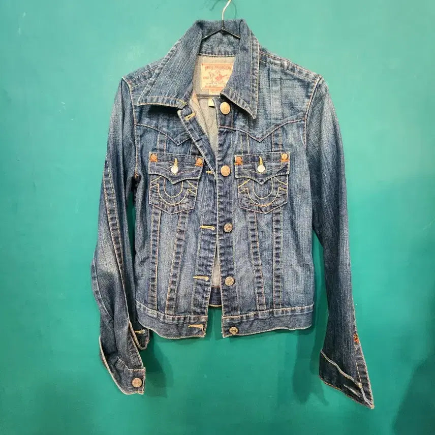 [BUNJANG] True Religion Y2K Slim Fit Denim Jacket / 트루릴리젼 여성 y2k슬림핏 데님 청 자켓
