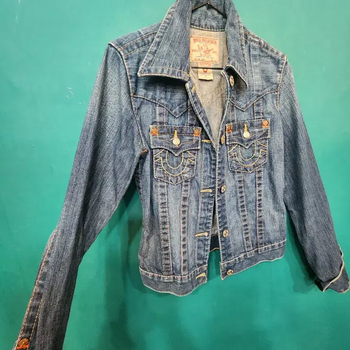 [BUNJANG] True Religion Y2K Slim Fit Denim Jacket / 트루릴리젼 여성 y2k슬림핏 데님 청 자켓
