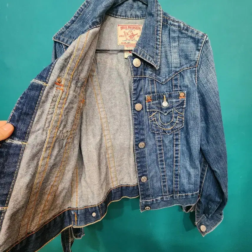[BUNJANG] True Religion Y2K Slim Fit Denim Jacket / 트루릴리젼 여성 y2k슬림핏 데님 청 자켓