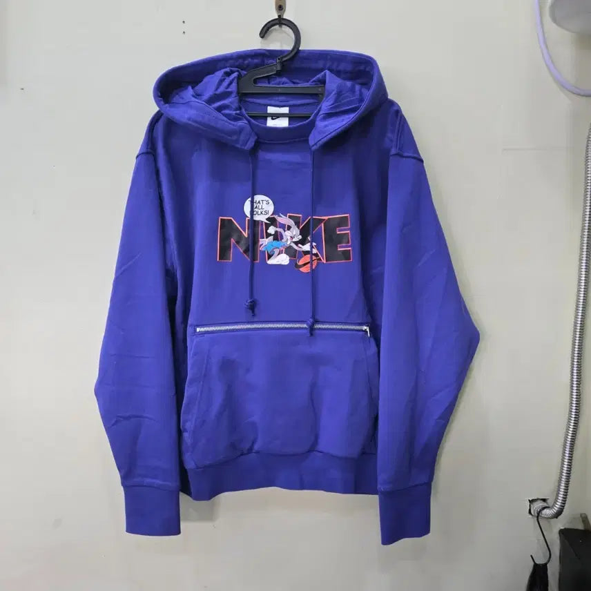 [BUNJANG] Nike Bugs Bunny Printed Hoodie / [ L ] 나이키 버그스바니 프린팅 후드티