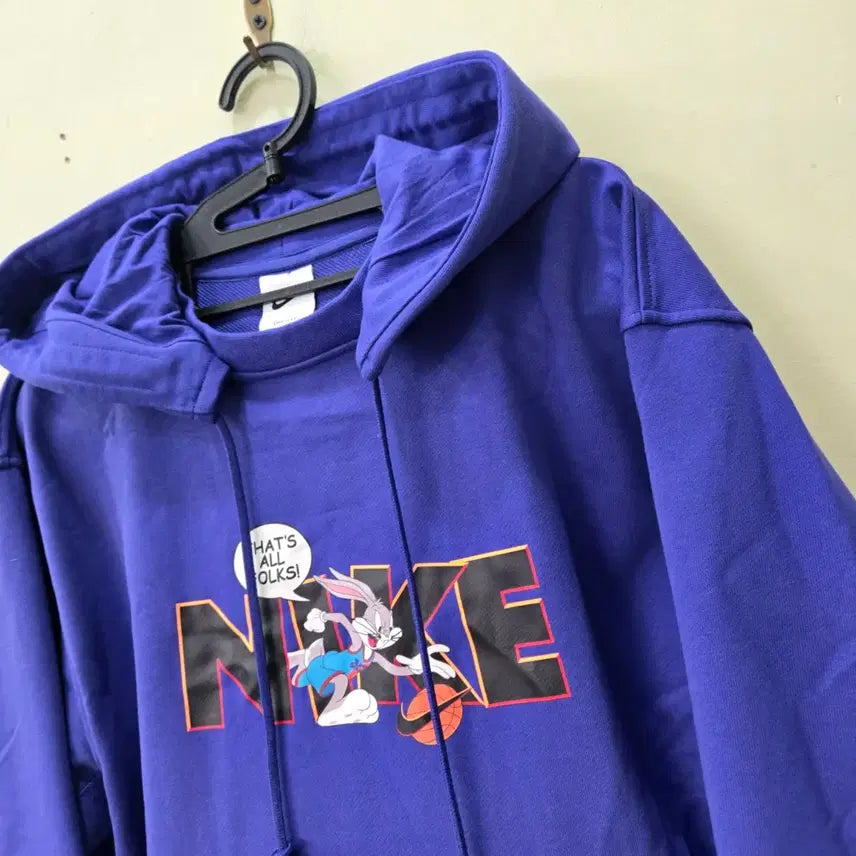 [BUNJANG] Nike Bugs Bunny Printed Hoodie / [ L ] 나이키 버그스바니 프린팅 후드티