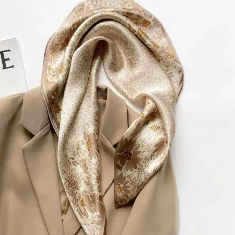 [BUNJANG] Floral Pattern Scarf / 플라워 패턴스카프(새상품)