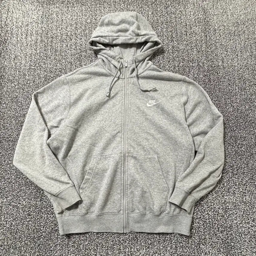 [SOLD OUT] 빈티지9. 나이키 스포츠클럽 베이직 후드집업 후드 후디 그레이 스웻 셔츠