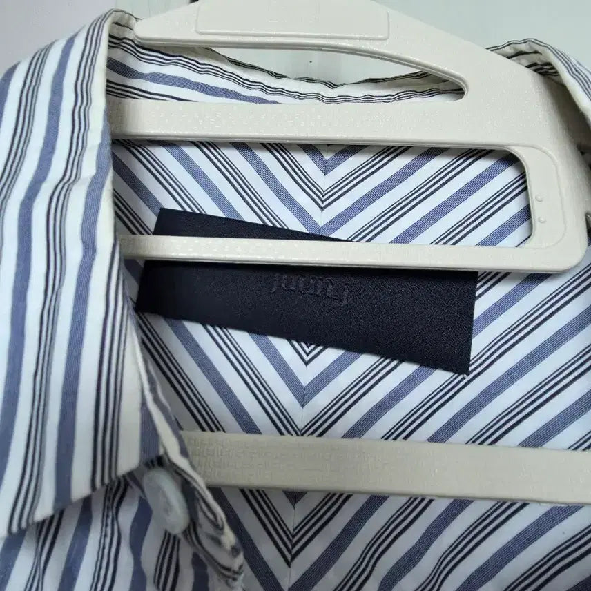 [BUNJANG] Juun.J Zipper Stripe Shirt / 준지 지퍼 스트라이프 셔츠