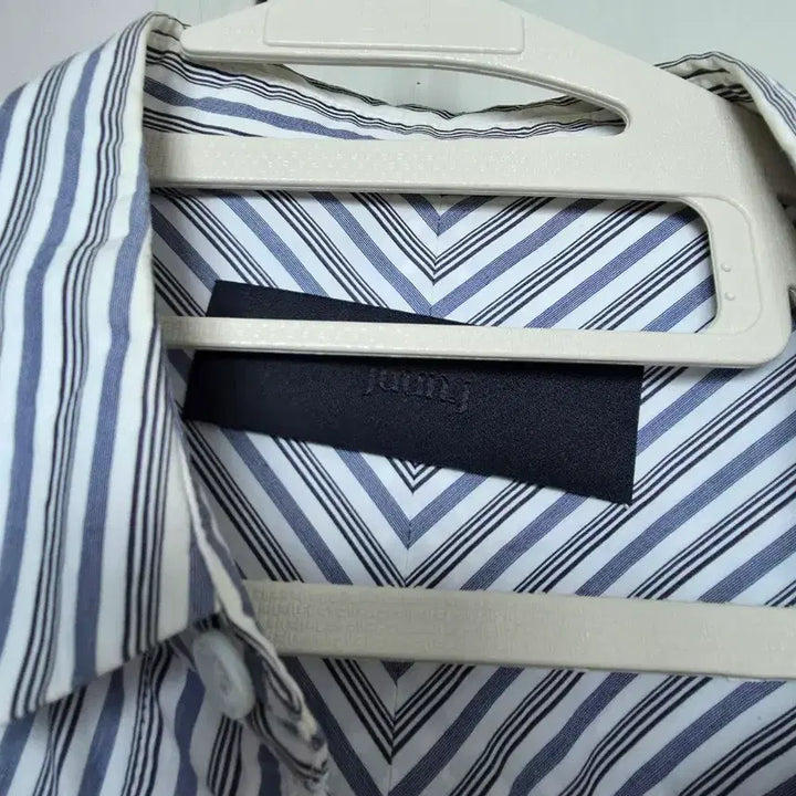 [BUNJANG] Juun.J Zipper Stripe Shirt / 준지 지퍼 스트라이프 셔츠