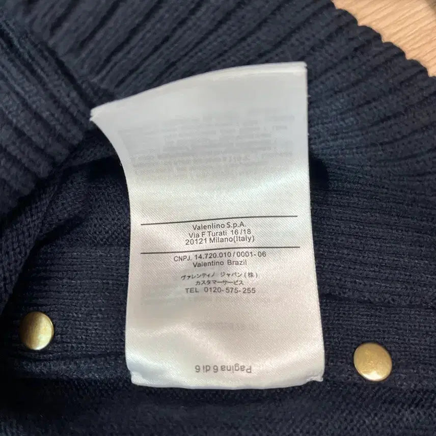 [BUNJANG] Valentino Navy Studded Knit Sweater / 발렌티노 네이비 스터드 장식 니트 L 정품