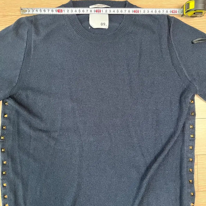 [BUNJANG] Valentino Navy Studded Knit Sweater / 발렌티노 네이비 스터드 장식 니트 L 정품