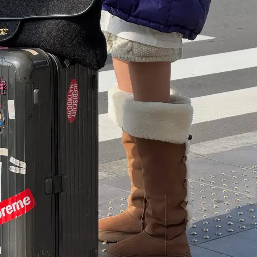 [BUNJANG] Topdressing Buckle Knee High UGG Boots / [거의 새것] 탑드레싱 버클 니하이 어그 부츠