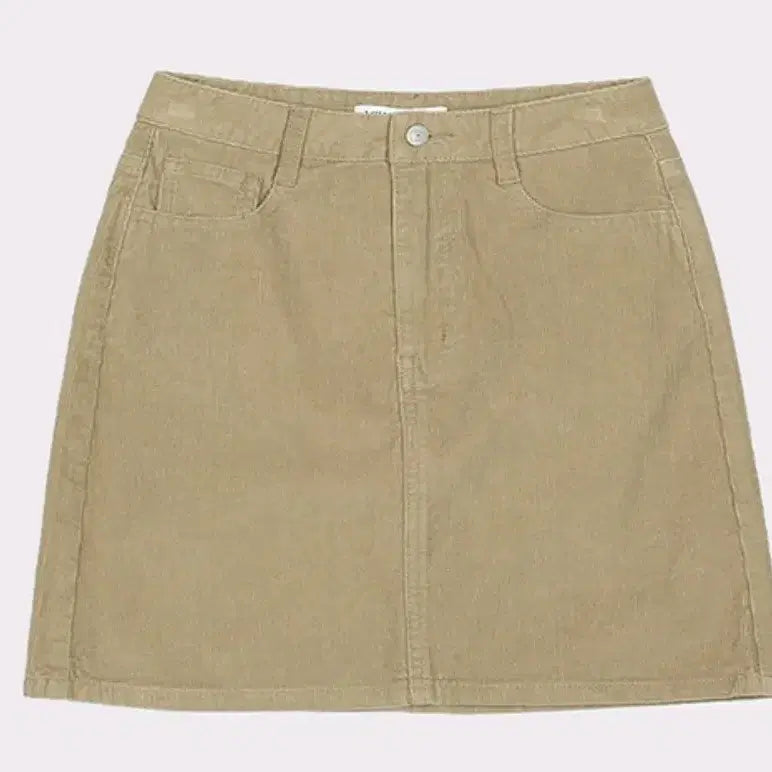 [BUNJANG] MIXXO A-Line Corduroy Mini Skirt / 새상품 미쏘 A라인 코듀로이 미니스커트, 다크 베이지, 30