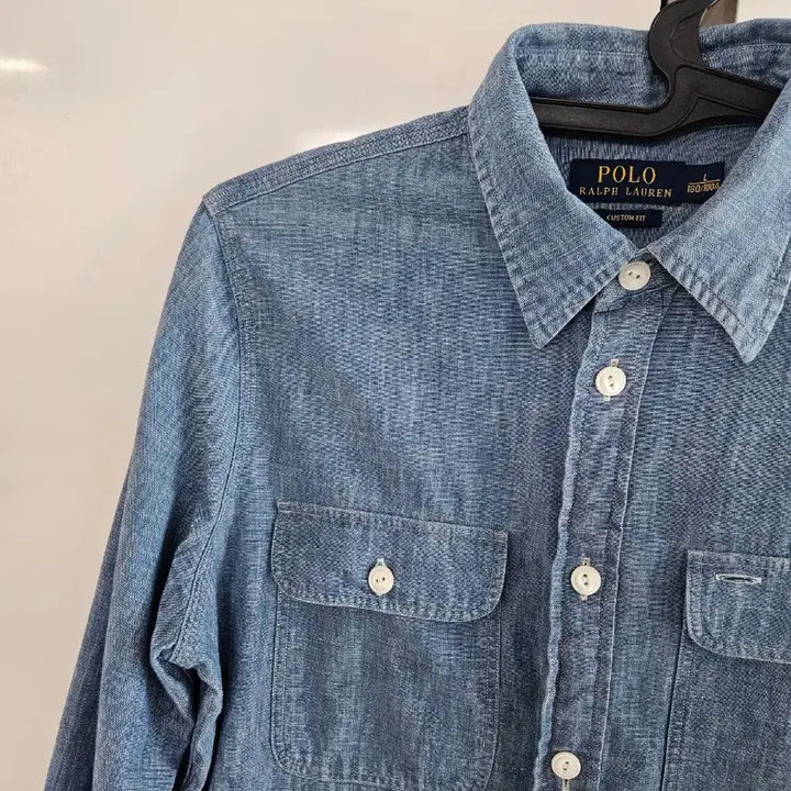 [BUNJANG] Polo Denim Shirt (Custom Fit) - L / 폴로 데님셔츠. L(커스텀핏)