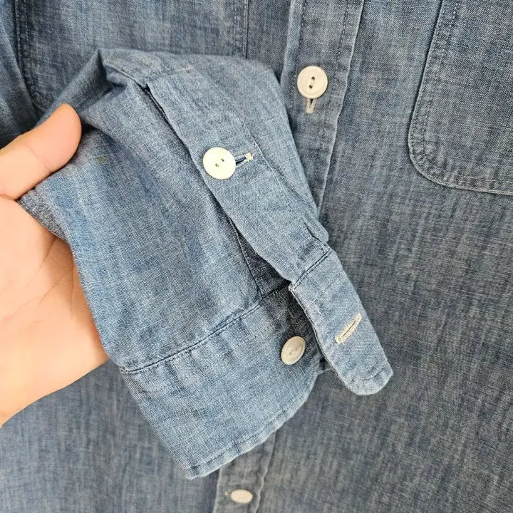 [BUNJANG] Polo Denim Shirt (Custom Fit) - L / 폴로 데님셔츠. L(커스텀핏)