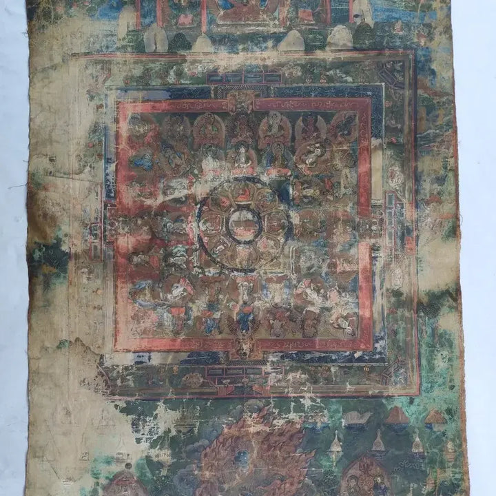 [BUNJANG] Tibetan Mandala Thangka Painting / 고미술 티베트 만다라 탱화