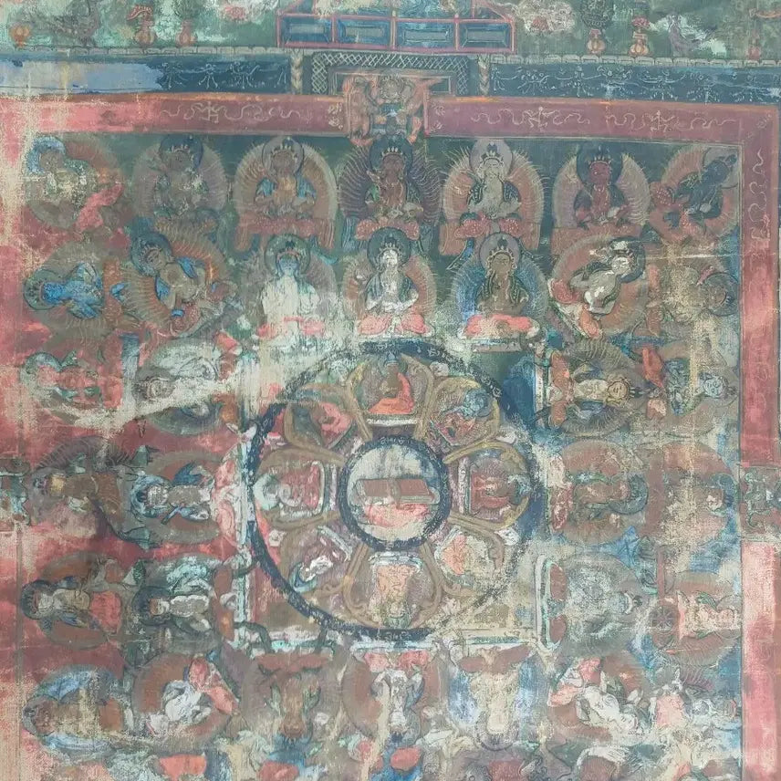 [BUNJANG] Tibetan Mandala Thangka Painting / 고미술 티베트 만다라 탱화