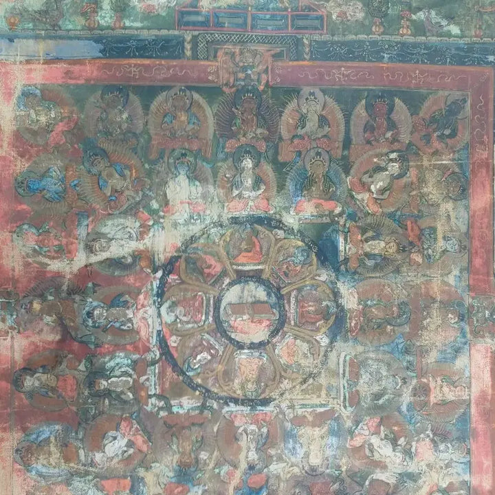 [BUNJANG] Tibetan Mandala Thangka Painting / 고미술 티베트 만다라 탱화
