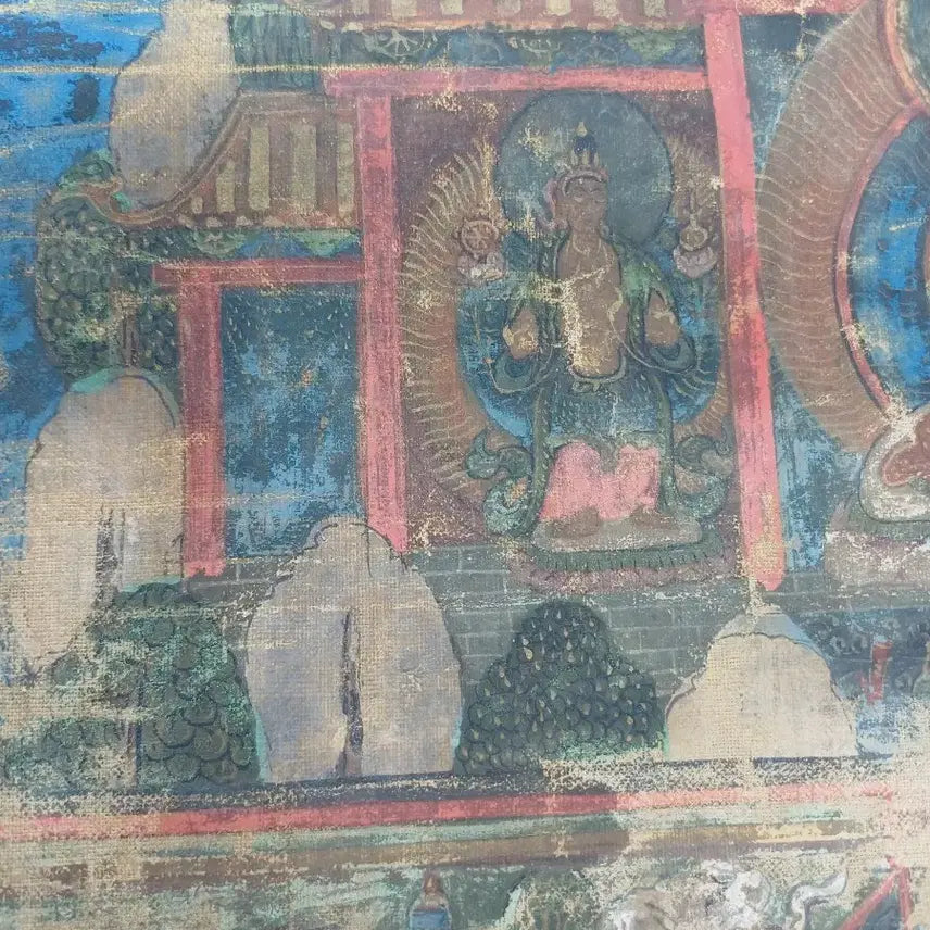 [BUNJANG] Tibetan Mandala Thangka Painting / 고미술 티베트 만다라 탱화