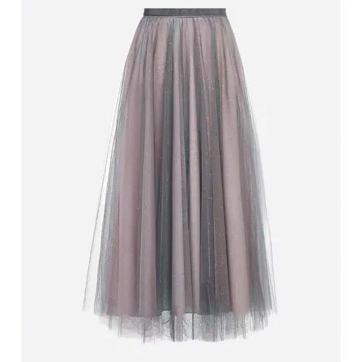 [BUNJANG] Blanchet Lavender Gray Tulle Short Dress / 블랑쇼 라벤더 그레이 튤 m 숏기장